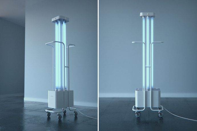 This Portable UV-C Lamp can Sterilize an Entire Room with the Push of a Button