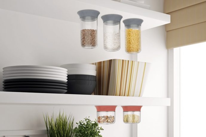 This Storage System Operates With Suction And Can Be Used On Any Surface!