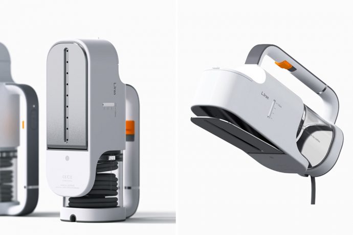 This iron + steamer turned straightener design will change the way the world irons clothes!