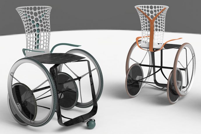 This comfort redefining wheelchair regulates body temperature while keeping the user’s hands dirt-free!