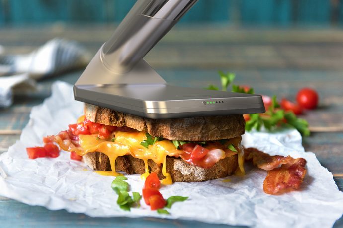 A Single-Plate Food Press for the perfectly seared sandwich in half the cupboard space!