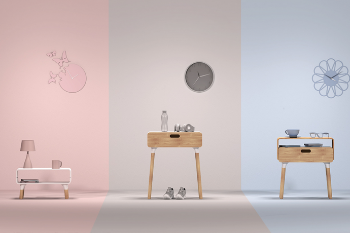 With 12 different configurations possible, this modular bedside table will fit anywhere you like!