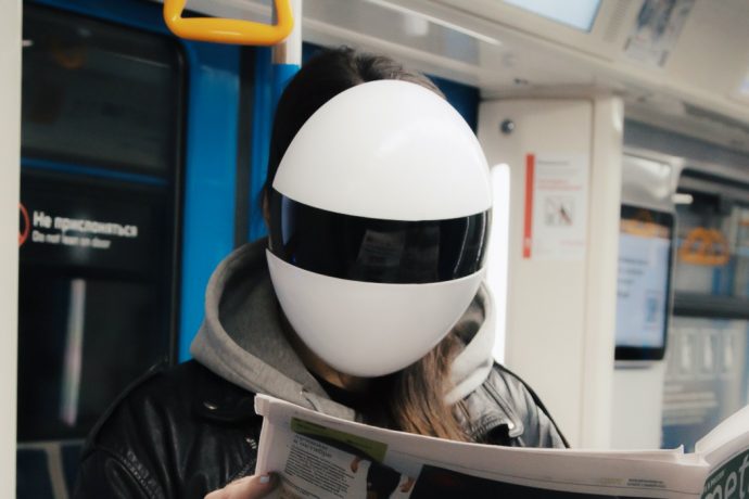 No, this isn’t Daft Punk cosplay, it’s a privacy-protecting N99 mask and face-shield!