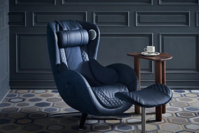This luxurious full-body massager with hidden speakers fits your interiors while keeping you stress free