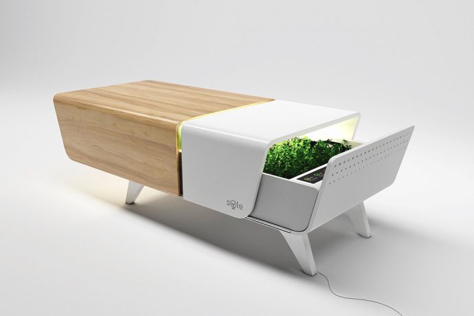 This coffee table’s sliding indoor garden is the ultimate millennial-friendly plant parenting hack