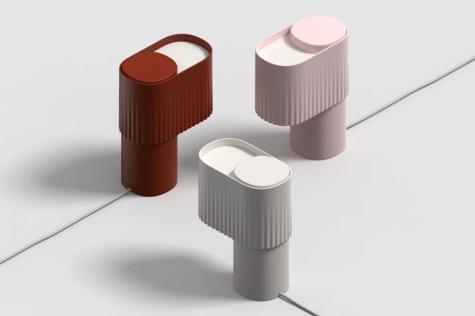 Gantri’s latest 3D printed lamp looks like curtains from the front, and a switch-icon from the top!