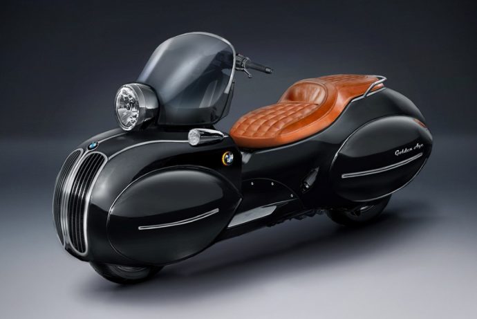 Art Deco meets Automotive with this vintage-inspired custom BMW C400X scooter