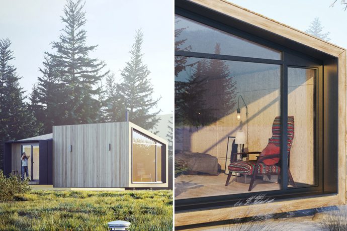 A prefabricated cabin that doubles as a winter retreat to ring in 2021!