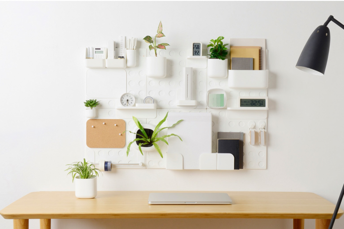 Liven your workspace up with this wall organizer that doubles as a vertical garden!