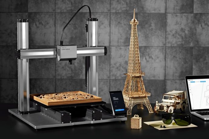 Snapmaker 2.0 is a desktop 3D Printer, Laser Engraver, CNC machine that lets you “Design From Home”