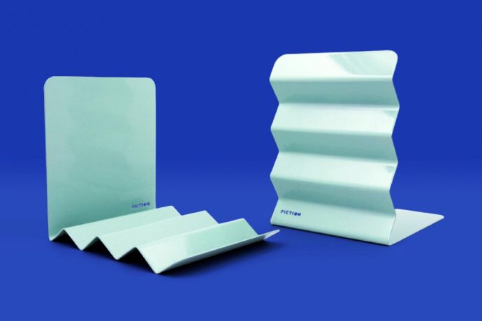 This clever corrugated bookend also doubles as an iPad stand!