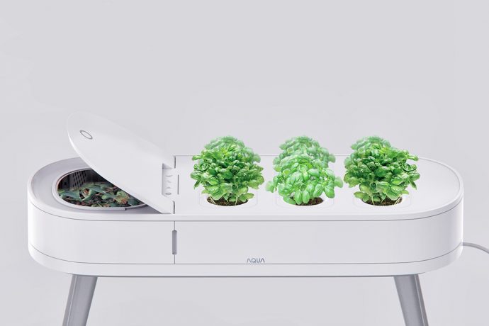 This self-sustaining planter + composter takes the work out of indoor gardening