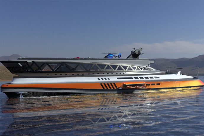 This shark-inspired mega yacht with six decks and its own port will cost $550,000,000 to make!