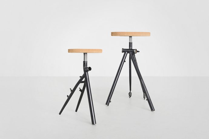 How were these sustainable stools made? By upcycling old bicycles.