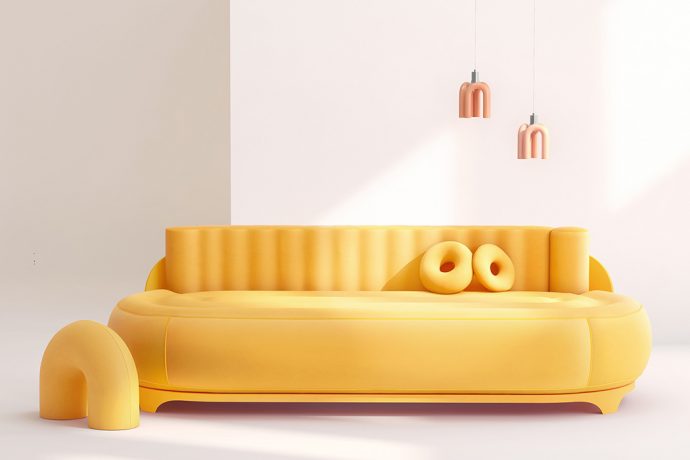 A wireless massager comes concealed in this sofa design, making it perfect for all couch potatoes!