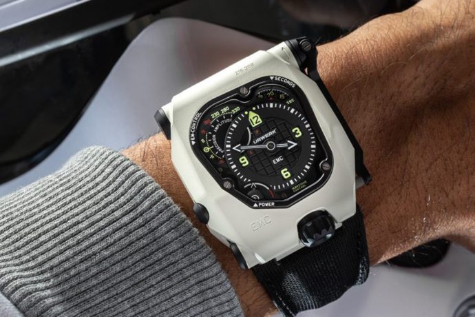 This Stormtrooper-inspired watch brings a futuristic touch to an old-fashioned timepiece