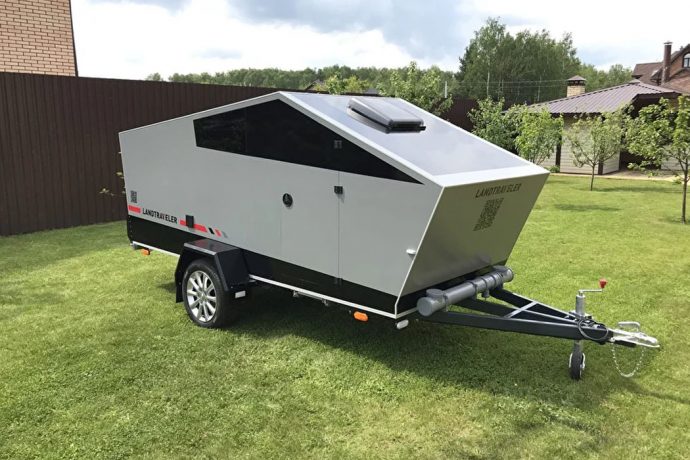 Tesla Cybertruck-inspired camper trailer for Tesla fans who can’t just wait for the truck!