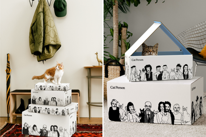 These cardboard shipping containers transform into castles to serve your cats better!