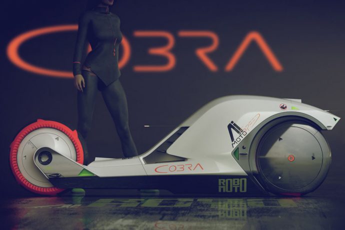 This cobra-inspired autonomous bike is tailored for hair-raising virtual reality racing!