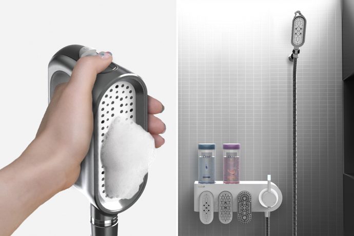 This ergonomic shower system uses modularity to help healthcare workers provide care in a handsfree manner!
