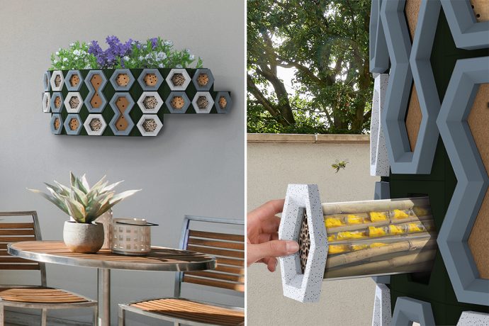 This modular habitat system was designed to save the bees – it is their Good Place neighborhood!