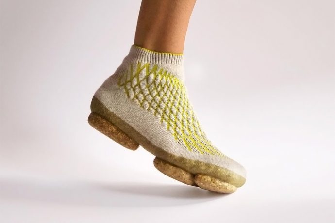 This biodegradable shoe is crafted using waste materials and 3D knitting!