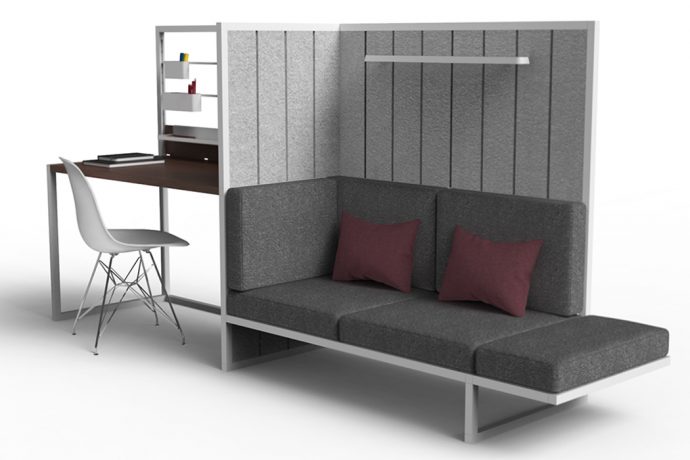 A flatpack, modular, flexible furniture system that grows with your needs without taking up space!