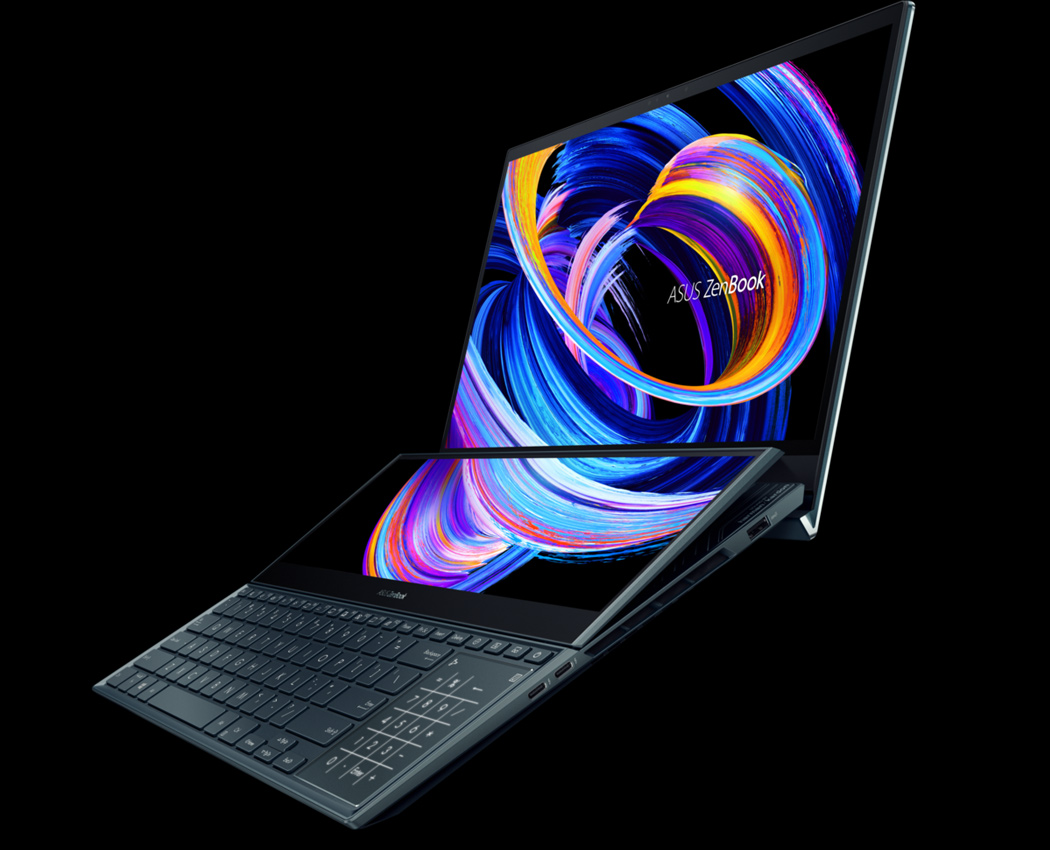 Asus unveils ZenBook Duo OLED with a 9.5 degree titling secondary ...