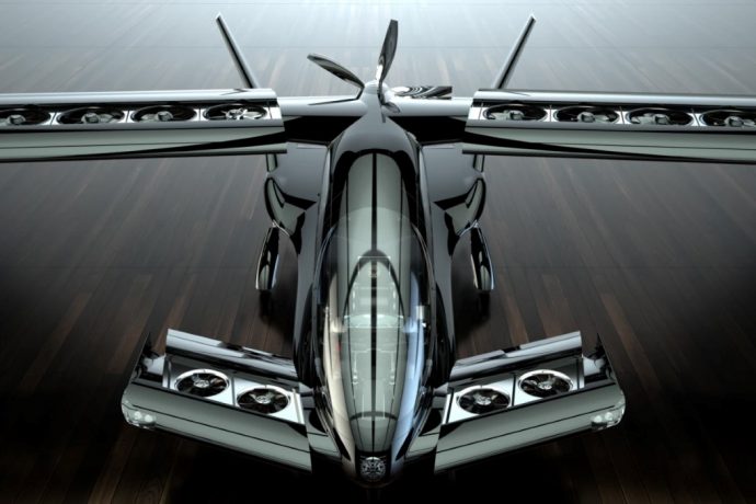 This stealth plane-inspired EVTOL comes with fans inside its wings, and can seat 5 people!