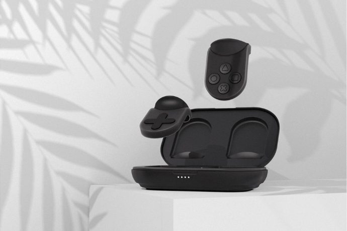 Detachable joy-cons add gaming controls to the back of your iPhone!