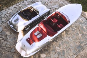 Classic Porsche 356 inspires the contoured design of this electric Hermes Speedster