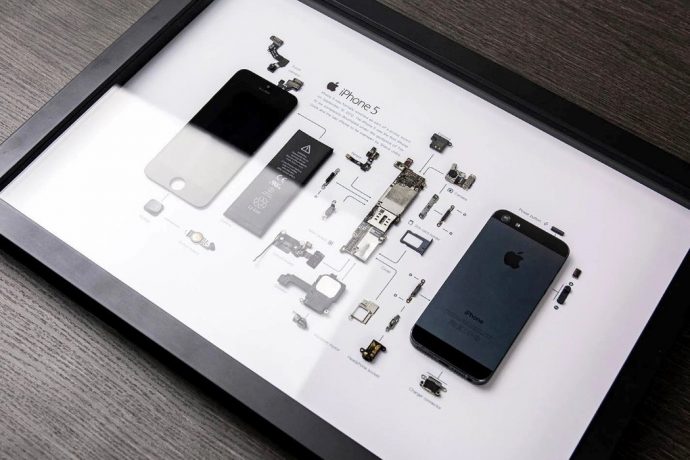 This framed disassembled iPhone 5 makes the perfect gift for any tech-lover