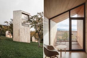 These hillside cabins in Norway form an eco-hotel, bringing guests to the edge of France!