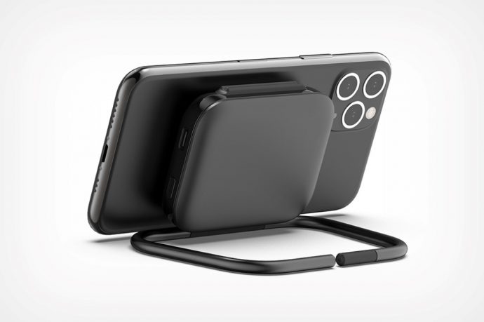 This iPhone MagSafe wireless charging bank also doubles as a stand for your smartphone!
