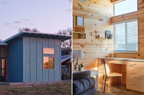 This tiny home in the Community First! Village is built for previously unhoused individuals