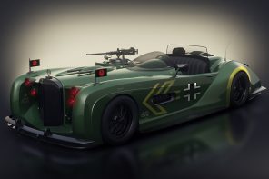 This Red Skull-inspired car loaded with a turret is worthy of Captain America’s arch-enemy !