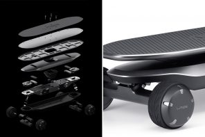 Just lean forward and this electric skateboard uses in-wheel motors and imu sensors to move for you