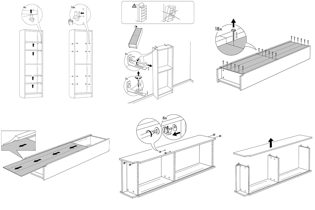 Disassembly Instructions Gizmodo Cz, Ikea Billy Bookcase Assembly Manual Pdf