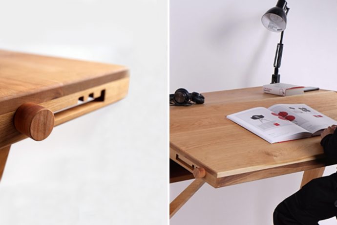 This adjustable desk with four different forms was constructed for designers to draw easily!