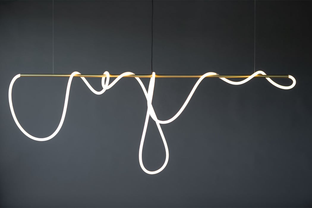 These luminous ropes are lighting fixtures made from flexible LEDs