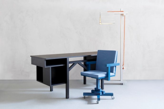 With bright colors and blockish designs, this furniture collection makes the office playful!