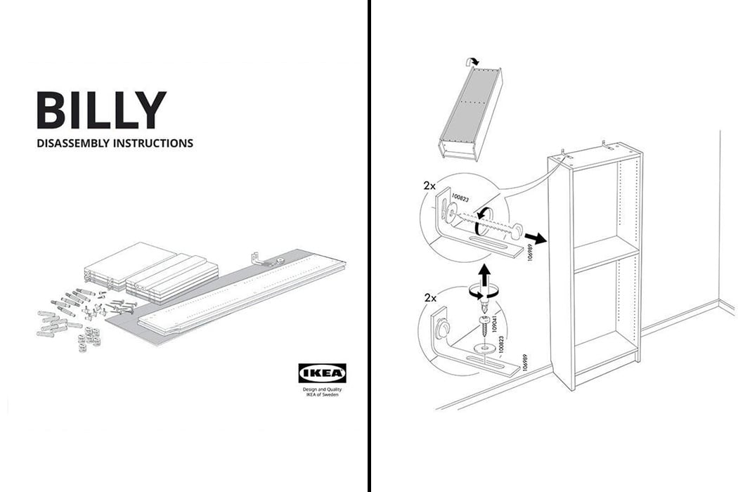 Ikea Lengthens Furniture Life By, Ikea Billy Bookcase Assembly Directions