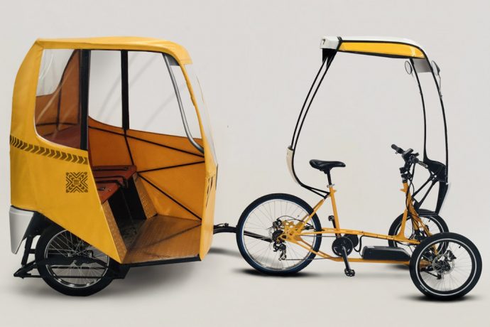 This leaning electric trike is a reliable cargo carrier + swift city commuter for urban dwellers