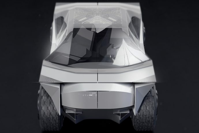 This Tesla Origami concept is the sci-fi blend of Cybertruck and NASA rover!