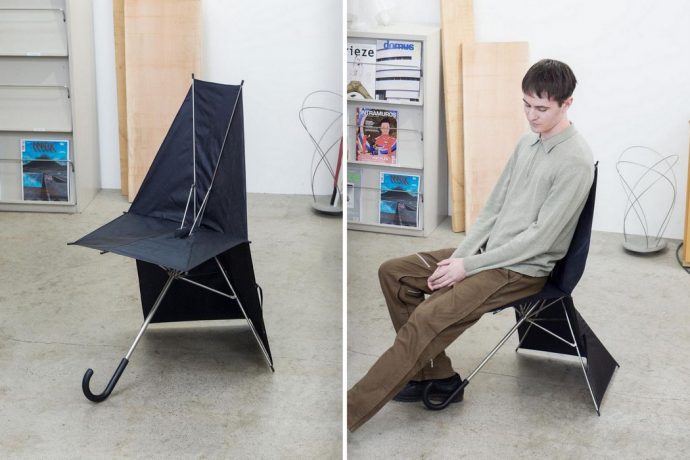 This umbrella-shaped folding chair is the most brilliantly creative furniture design I’ve seen this year!