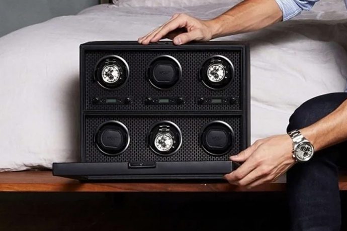 This watch winder uses patented technology to keep count of each rotation for your iconic timepiece collection!