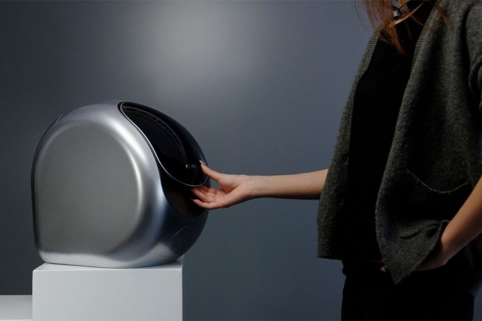 This tabletop clothes washing machine was designed to clean your undergarments and save water!