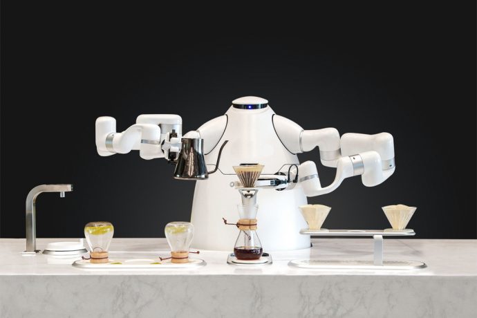This fully automated bionic coffee maker is just like a robot straight from The Jetsons!