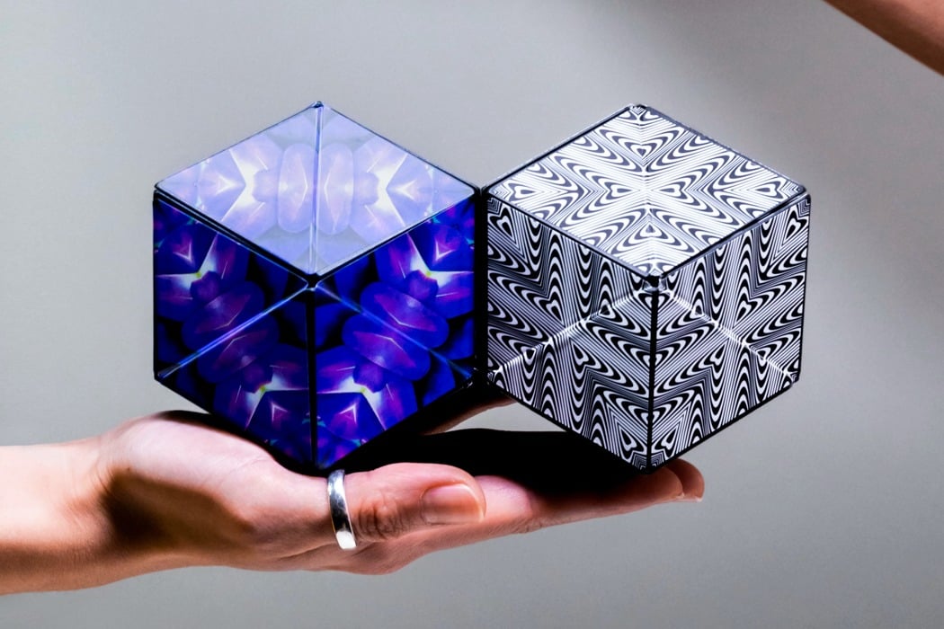 4-er set cubo-Cube-magnética Geobender World 3d-Puzzle-shashiobo