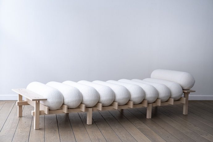 With Zeppelin-inspired cushioning, this plush beech wood daybed was designed for daydreaming!